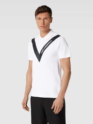 Zdjęcie produktu Koszulka polo z nadrukiem z logo Karl Lagerfeld Beachwear