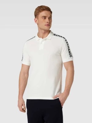Zdjęcie produktu Koszulka polo z napisem z logo model ‘Shoulder Piping’ Armani Exchange