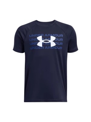 Zdjęcie produktu Koszulka sportowa chłopięca Under Armour UA B Tech Wm Logo Ss - granatowa