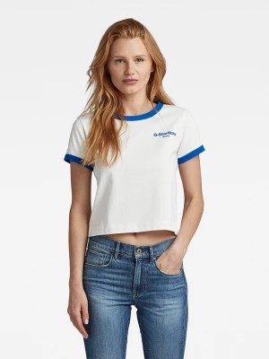 Zdjęcie produktu G-Star Koszulka w kolorze biało-niebieskim rozmiar: XL