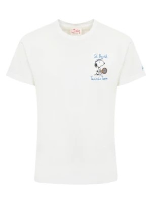 Zdjęcie produktu Koszulka z bawełny z haftem serca Snoopy MC2 Saint Barth