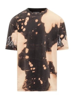 Zdjęcie produktu Koszulka z efektem tie dye i detalami w ogniu Vision OF Super