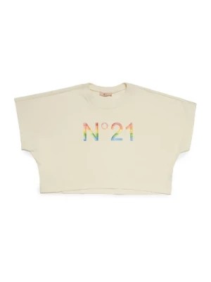 Zdjęcie produktu Koszulka z kolorowym nadrukiem w stylu cropped N21
