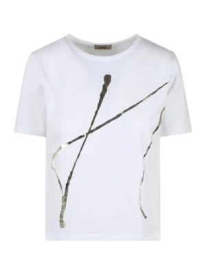 Zdjęcie produktu Koszulka z laminowanym nadrukiem Herno