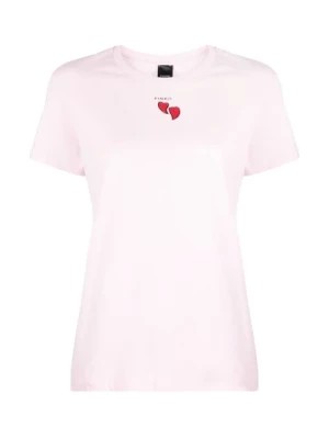 Zdjęcie produktu Koszulka z nadrukiem logo i motywem serca Pinko