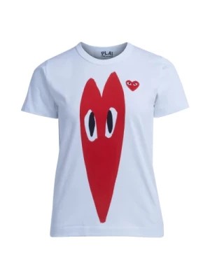 Zdjęcie produktu Koszulka z nadrukiem serca dla kobiet Comme des Garçons Play