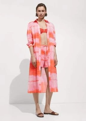 Zdjęcie produktu Koszulowa wzorzysta sukienka Mango