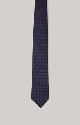 Zdjęcie produktu Krawat jedwabny w kolorze granatowym we wzór Joop