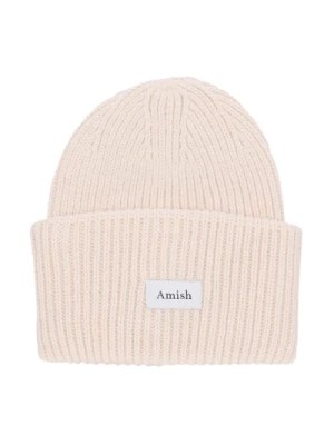 Zdjęcie produktu Kremowy wełniany beanie streetwear Amish