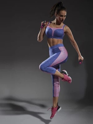 Zdjęcie produktu Kris Line Legginsy sportowe "Flow" w kolorze fioletowo-niebieskim rozmiar: XS