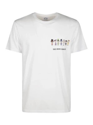 Zdjęcie produktu Krótki Rękaw Bawełniany T-shirt z Nadrukiem na Przodzie Equipe 55