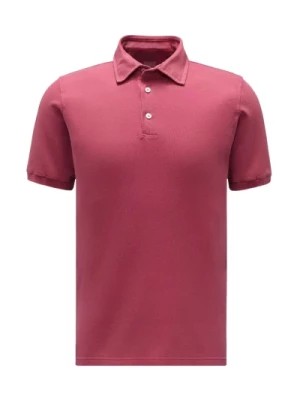 Zdjęcie produktu Krótki Rękaw Piqué Polo w Kolorze Magenta Fedeli