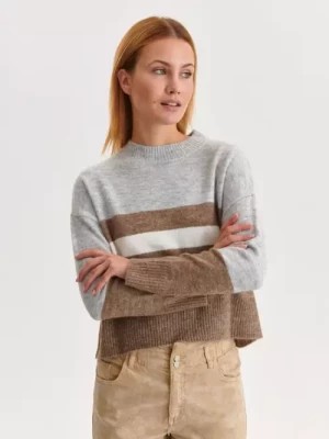 Zdjęcie produktu Krótki sweter w blok kolorystyczny TOP SECRET