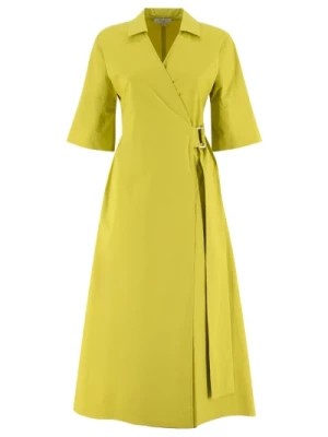 Zdjęcie produktu Krzyżująca się sukienka z elastycznego bawełny Antonelli Firenze