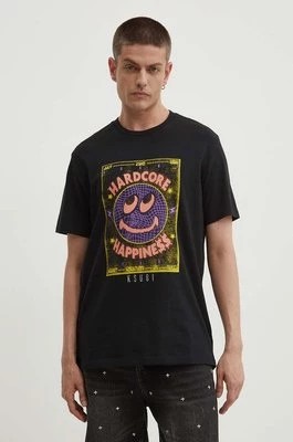 Zdjęcie produktu KSUBI t-shirt bawełniany hardcore kash ss tee męski kolor czarny z nadrukiem MPS24TE004