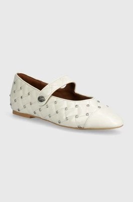 Zdjęcie produktu Kurt Geiger London baleriny skórzane Orbit Ballet Flat kolor beżowy 2658041309