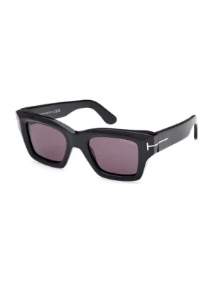 Zdjęcie produktu Kwadratowe Czarne Okulary Przeciwsłoneczne dla Kobiet Tom Ford