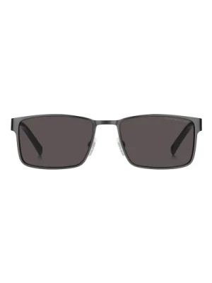 Zdjęcie produktu Kwadratowe metalowe okulary przeciwsłoneczne w szarym Tommy Hilfiger