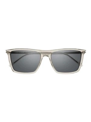 Zdjęcie produktu Kwadratowe Okulary przeciwsłoneczne z szarymi soczewkami Saint Laurent