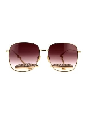 Zdjęcie produktu Kwadratowe, Oversize Okulary Przeciwsłoneczne z Wyjątkowymi Wisiorkami Gucci