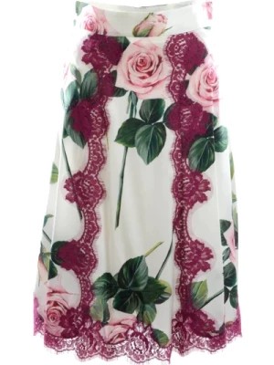 Zdjęcie produktu Kwiatowa Spódnica Midi dla Kobiet Dolce & Gabbana