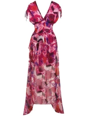 Zdjęcie produktu Kwiatowa Sukienka Maxi z Rozcięciem z Przodu Gaëlle Paris