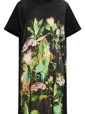 Zdjęcie produktu Kwiatowa sukienka z okrągłym dekoltem i krótkimi rękawami Marina Rinaldi