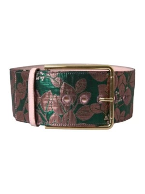 Zdjęcie produktu Kwiatowy Pas z Złotą Sprzączką Dolce & Gabbana