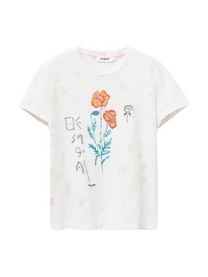 Zdjęcie produktu Kwiatowy T-Shirt z Okrągłym Dekoltem Desigual