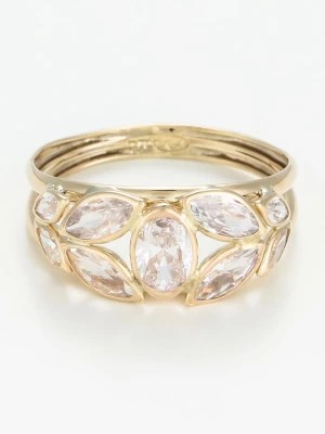 Zdjęcie produktu OR ÉCLAT Złoty pierścionek "Petra" z cyrkoniami rozmiar: 60