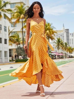 Zdjęcie produktu LA Angels Sukienka w kolorze musztardowym rozmiar: M