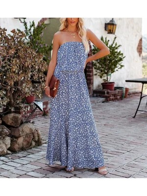 Zdjęcie produktu LA Angels Sukienka w kolorze niebiesko-kremowym rozmiar: M
