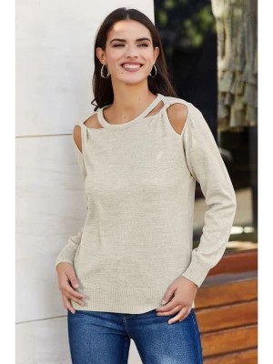 Zdjęcie produktu LA Angels Sweter w kolorze beżowym rozmiar: M