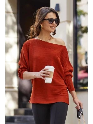 Zdjęcie produktu LA Angels Sweter w kolorze czerwonobrązowym rozmiar: S