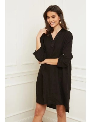 Zdjęcie produktu La Compagnie Du Lin Lniana sukienka "Callina" w kolorze czarnym rozmiar: XL