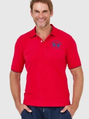 Zdjęcie produktu LA MARTINA Czerwona koszulka polo z wyszywanym logo