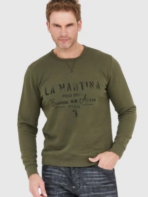 Zdjęcie produktu LA MARTINA Zielona bluza męska z vintage logo
