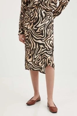 Zdjęcie produktu La Petite Française spódnica JAVA kolor beżowy midi prosta