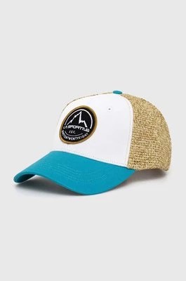 Zdjęcie produktu LA Sportiva czapka z daszkiem Belayer kolor turkusowy wzorzysta