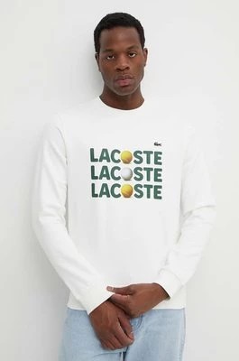 Zdjęcie produktu Lacoste bluza bawełniana męska kolor beżowy z nadrukiem