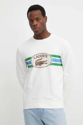 Zdjęcie produktu Lacoste bluza bawełniana męska kolor biały z nadrukiem