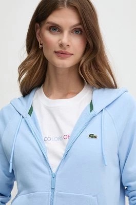 Zdjęcie produktu Lacoste bluza damska kolor niebieski z kapturem gładka