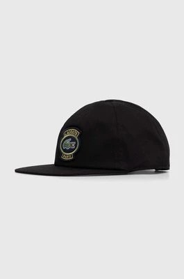 Zdjęcie produktu Lacoste czapka z daszkiem kolor czarny z aplikacją