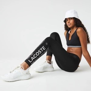 Zdjęcie produktu Damskie Legginsy Z Nadrukiem I Napisami Sport LACOSTE