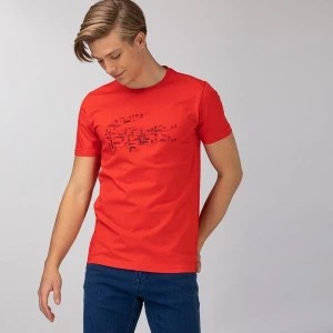 Zdjęcie produktu Lacoste Erkek Bisiklet Yaka Baskılı Kırmızı T-Shirt