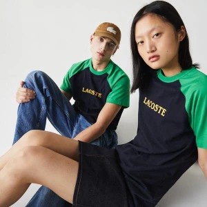 Zdjęcie produktu L!Ve Bawełniany Dwukolorowy T-Shirt Unisex Z Napisem LACOSTE