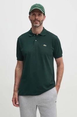 Zdjęcie produktu Lacoste polo bawełniane kolor zielony gładki