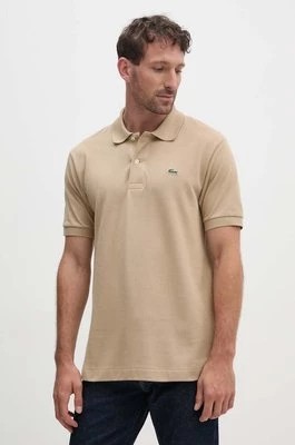 Zdjęcie produktu Lacoste polo bawełniane Koszulka Lacoste Polo Classic Fit L1212 02S kolor brązowy gładki