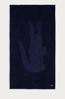 Zdjęcie produktu Lacoste ręcznik bawełniany kolor granatowy
