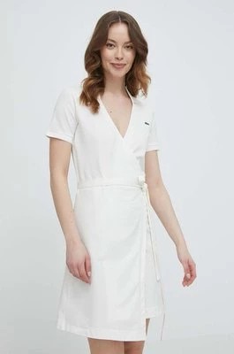 Zdjęcie produktu Lacoste sukienka kolor beżowy mini rozkloszowana